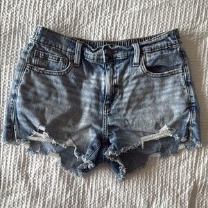 Aerie Distressed Blue Denim Shorts